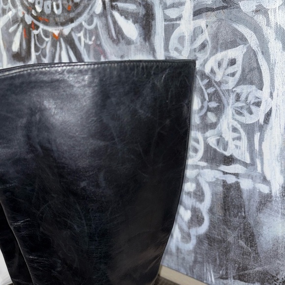 Sam Edelman Knee High Empire Boots in Black Leather with Zipper Size 7​ - Picture 3 of 16
